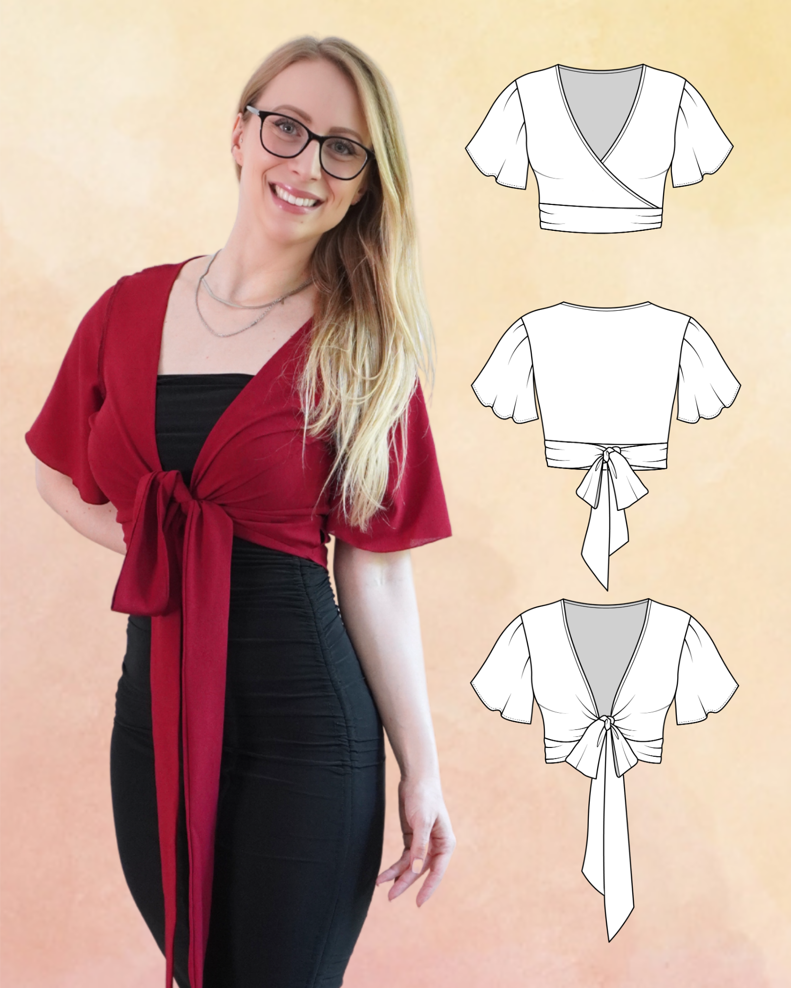 how to tie wrap blouse