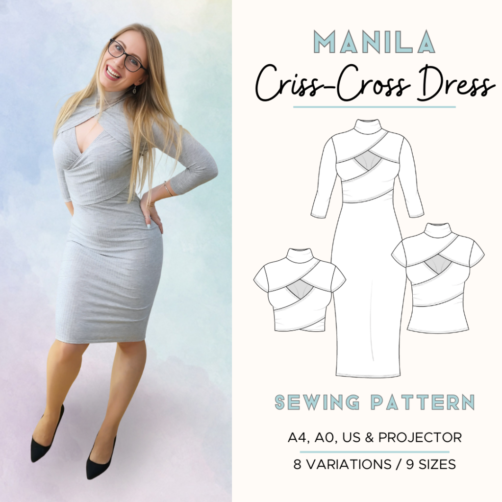 Beginner-friendly bodycon dress sewing pattern