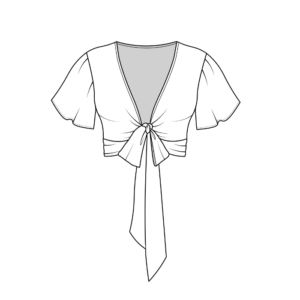 front-tie sewing pattern