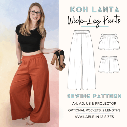 Wide-Leg Pants Sewing Pattern