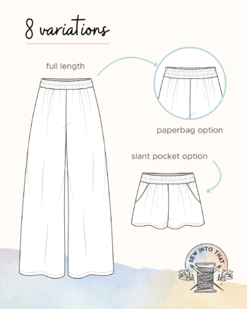 Wide-Leg Pants Sewing Pattern Variations